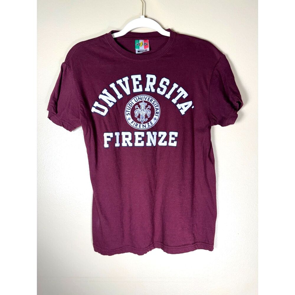 Zeus, University of Firenze T Shirt Burgundy.